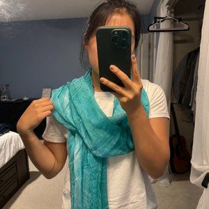 Beautiful teal lightweight scarf